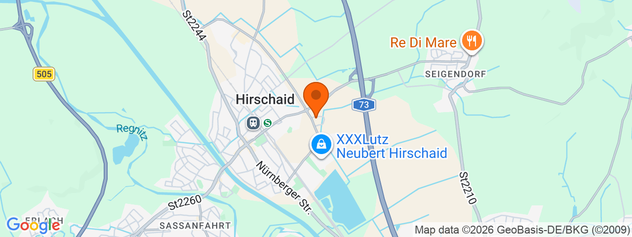 Map preview for Hirschaid