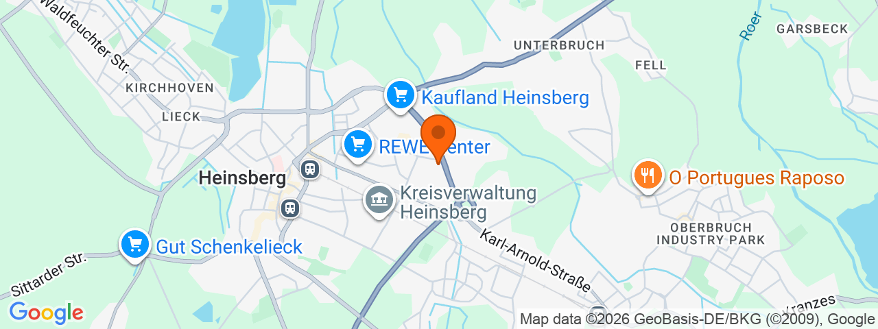 Map preview for Heinsberg-Borsigstraße