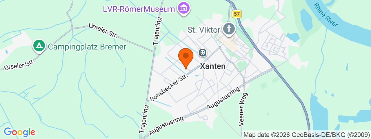Map preview for Xanten