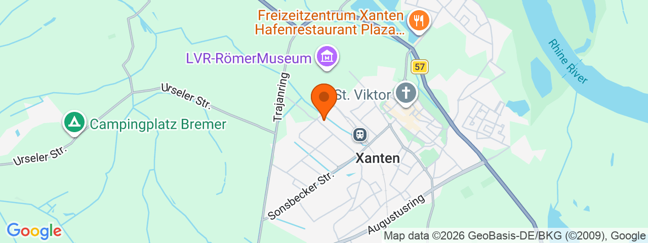 Map preview for Xanten-Maulbeerkamp