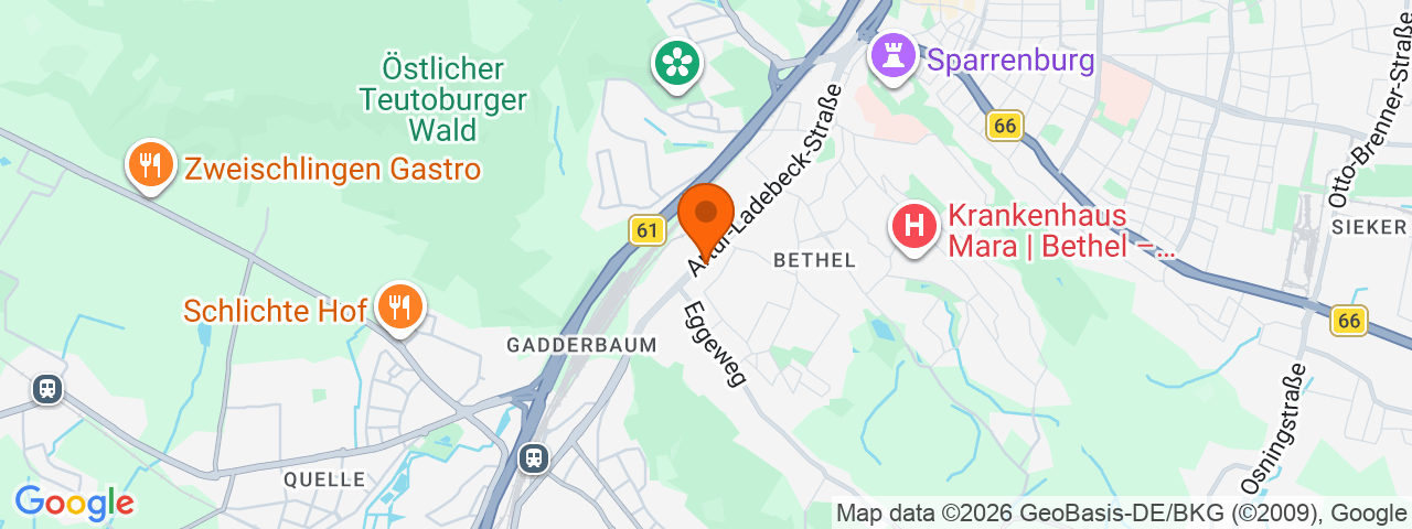 Map preview for Bielefeld-Bethel