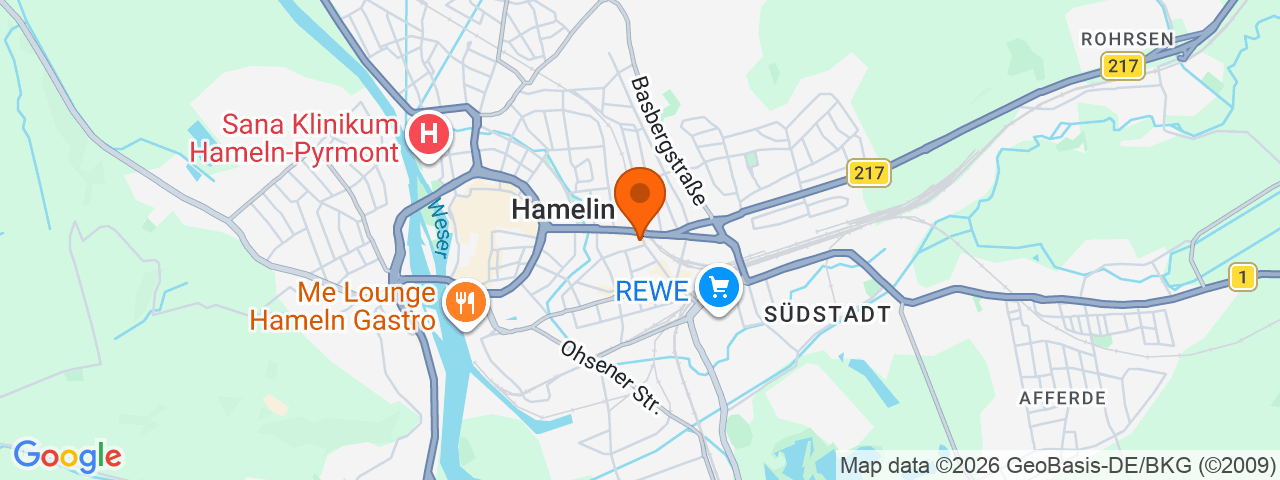 Map preview for Hameln-Zentrum