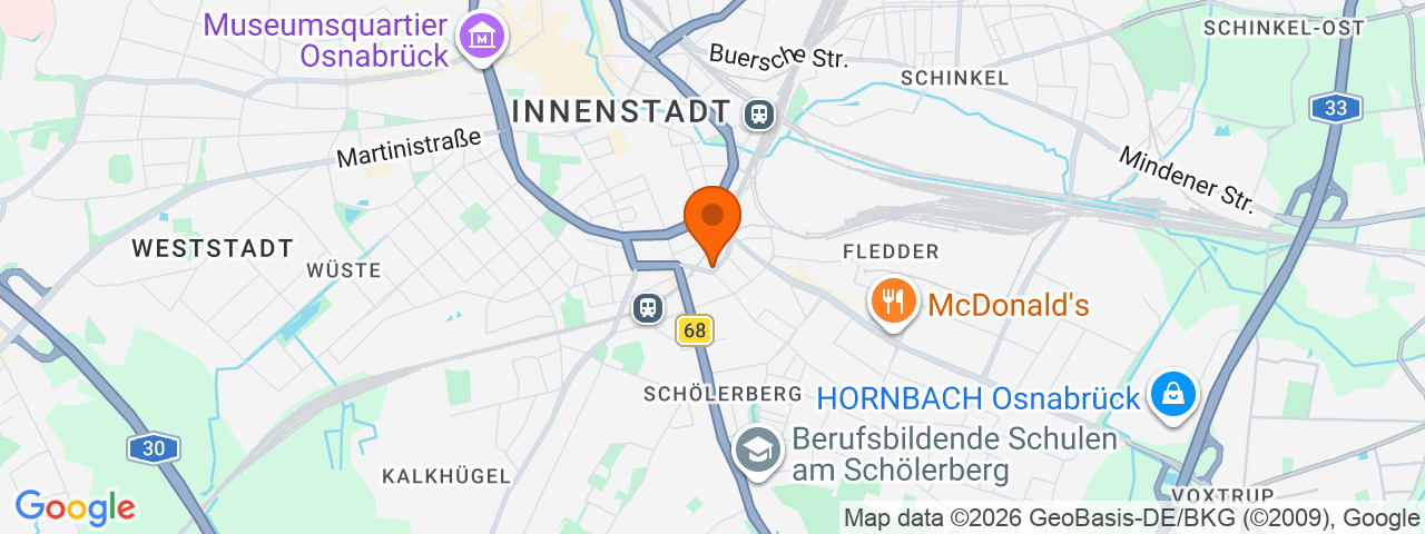 Map preview for Osnabrück-Centrum